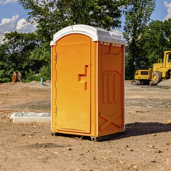 how often are the portable restrooms cleaned and serviced during a rental period in Concord